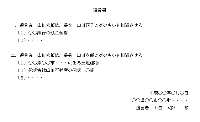 遺言状